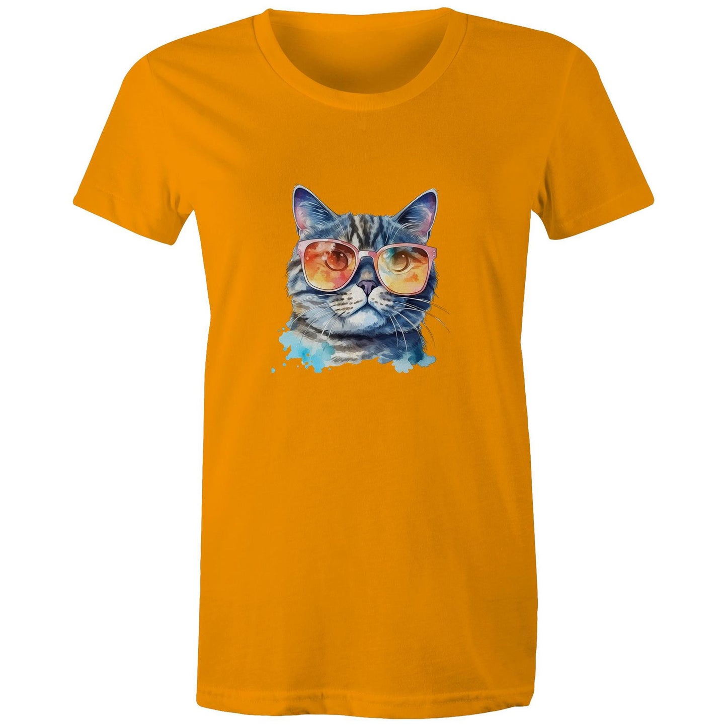 Women's Earthfolk T shirt - Kool Kat - The Crescent Moon