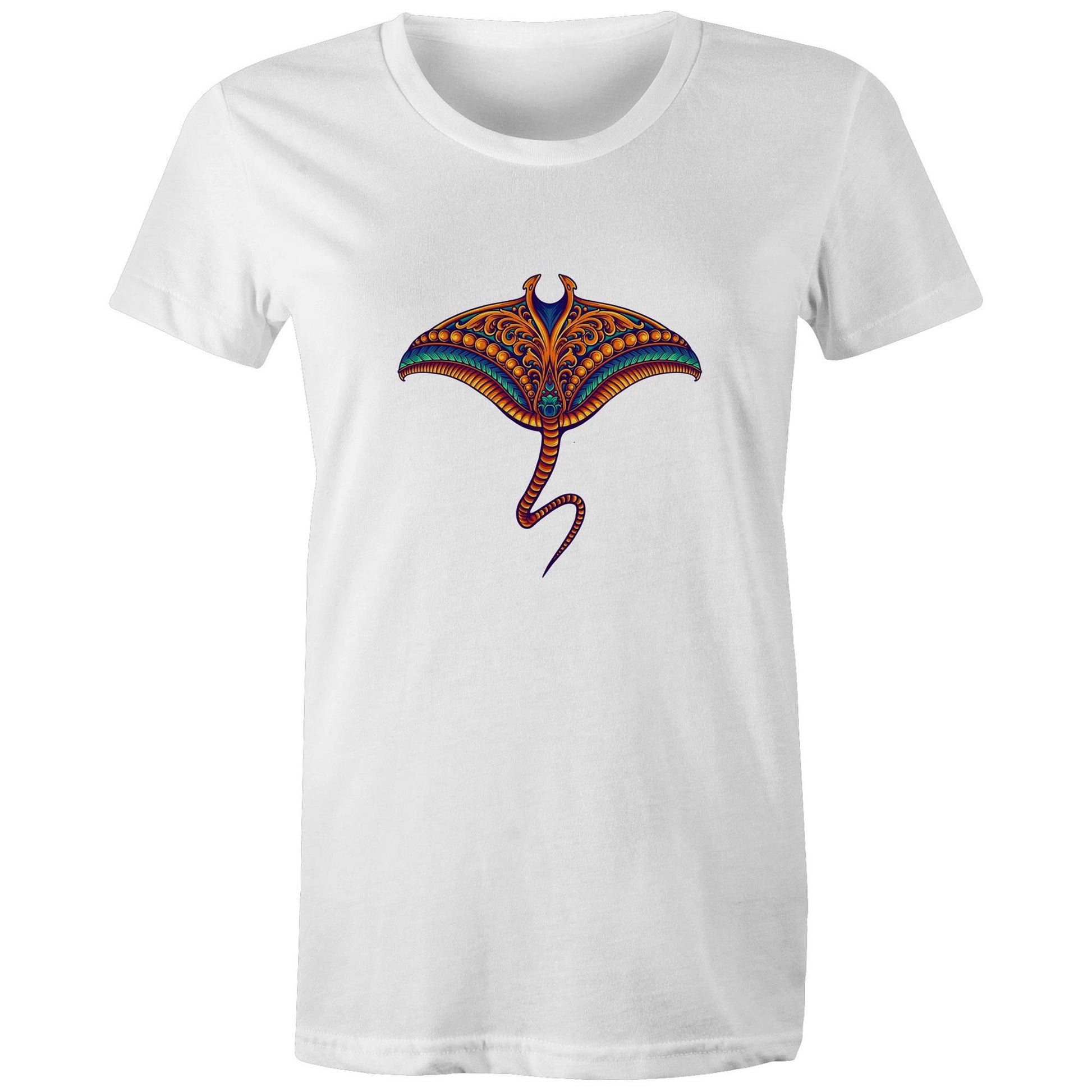 Women's Earthfolk T shirt - Sting ray - The Crescent Moon