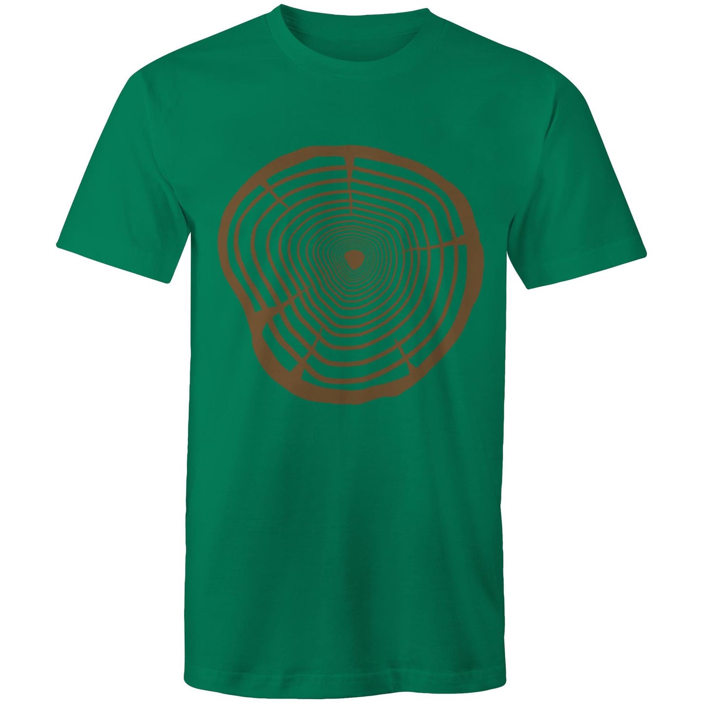 Men's Earthfolk T shirt - Wood Grain - The Crescent Moon