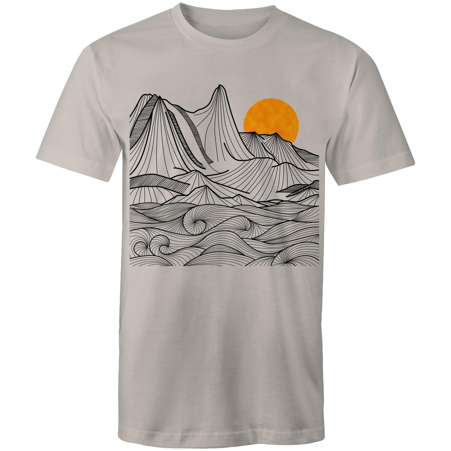 Men's Earthfolk T shirt - Mountain Swirls - The Crescent Moon
