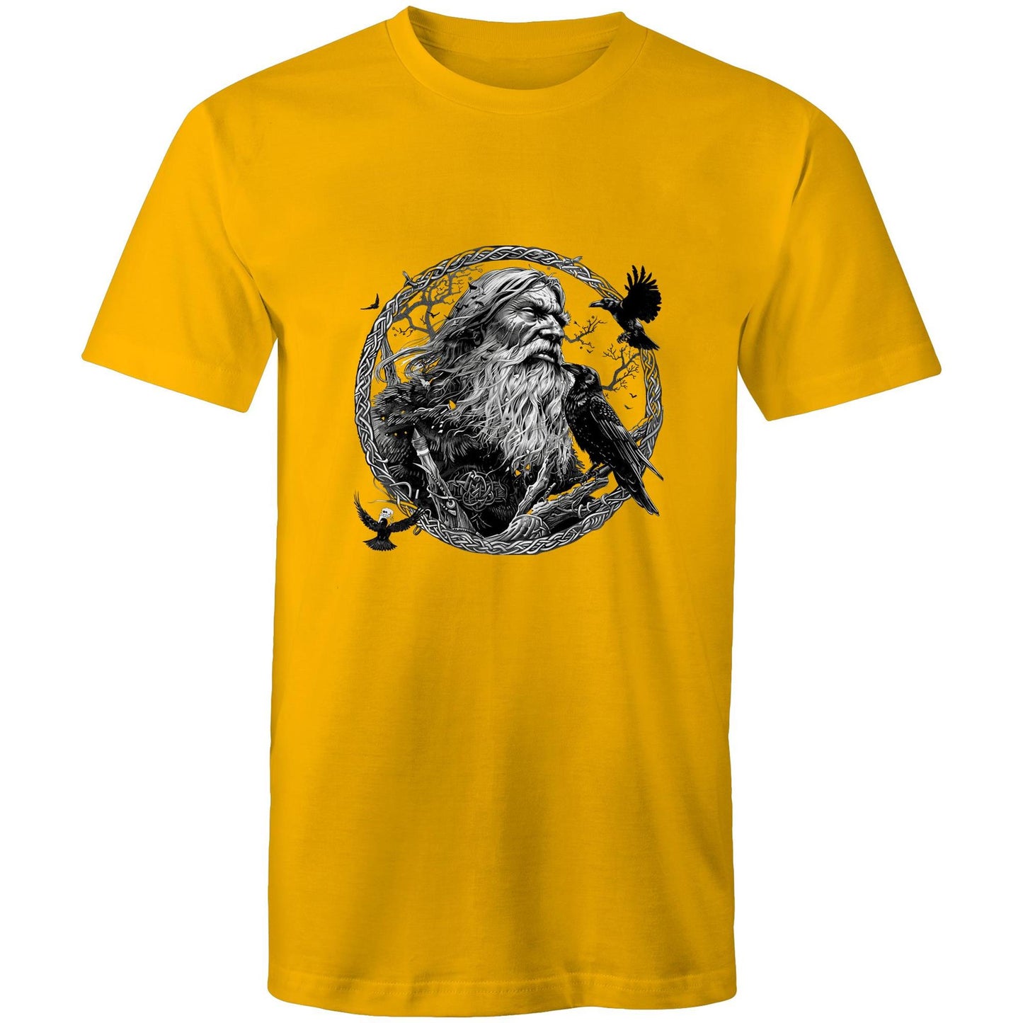 Earthfolk Printed T shirt - Mens Relaxed Fit - Odin - The Crescent Moon