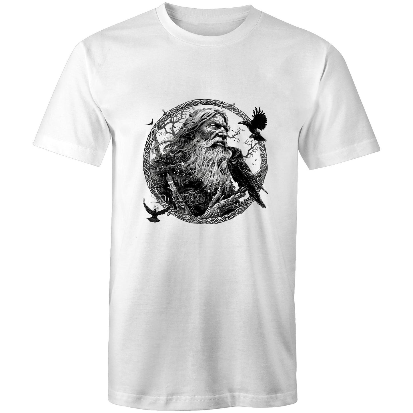 Earthfolk Printed T shirt - Mens Relaxed Fit - Odin - The Crescent Moon