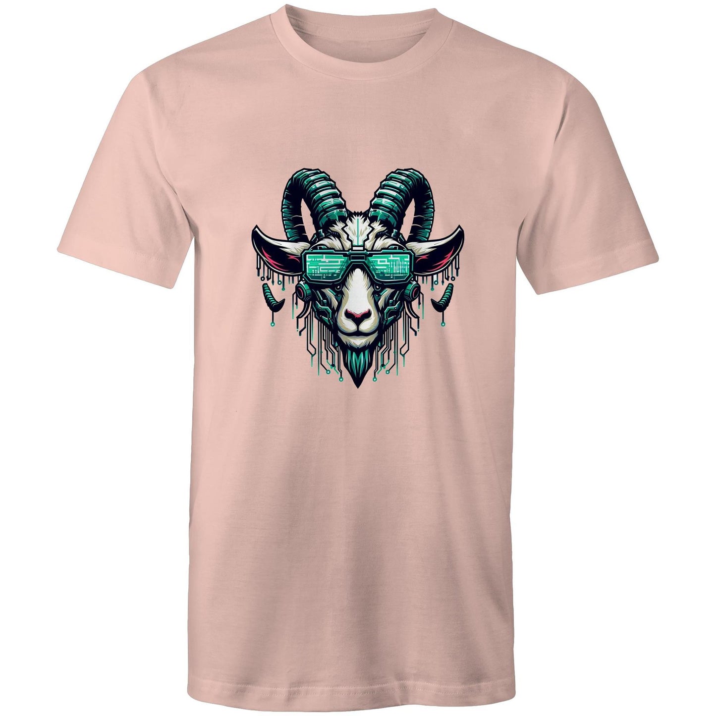 Men's Earthfolk T shirt - Cyber Punk Goat - The Crescent Moon