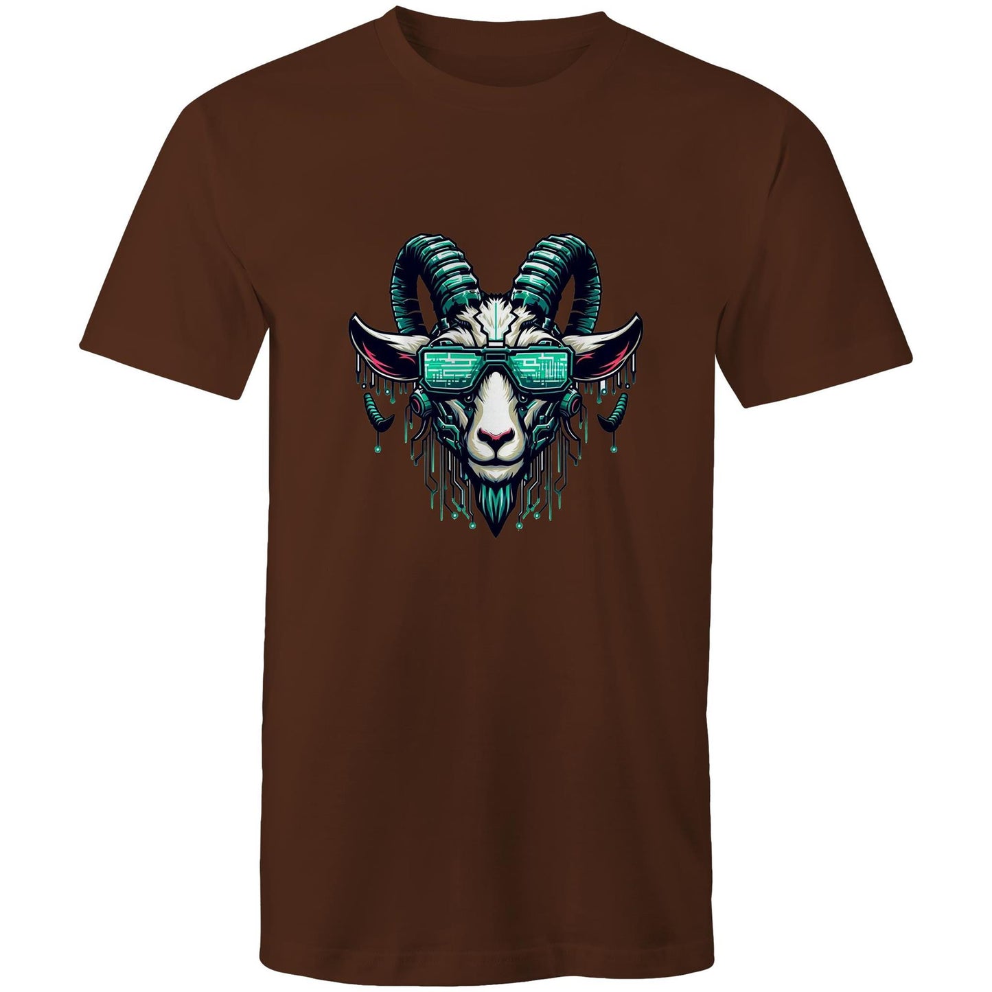 Men's Earthfolk T shirt - Cyber Punk Goat - The Crescent Moon