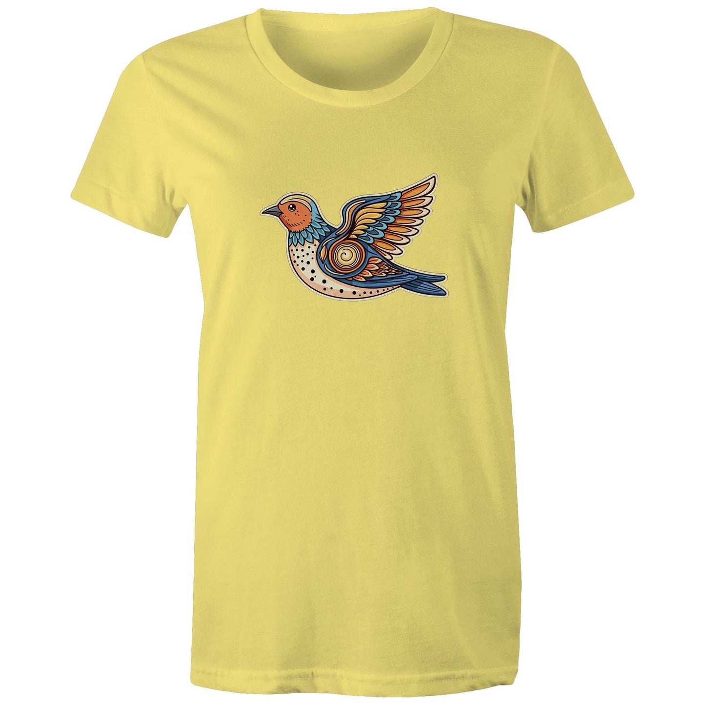Women's Earthfolk T shirt - Freedom Flight - The Crescent Moon