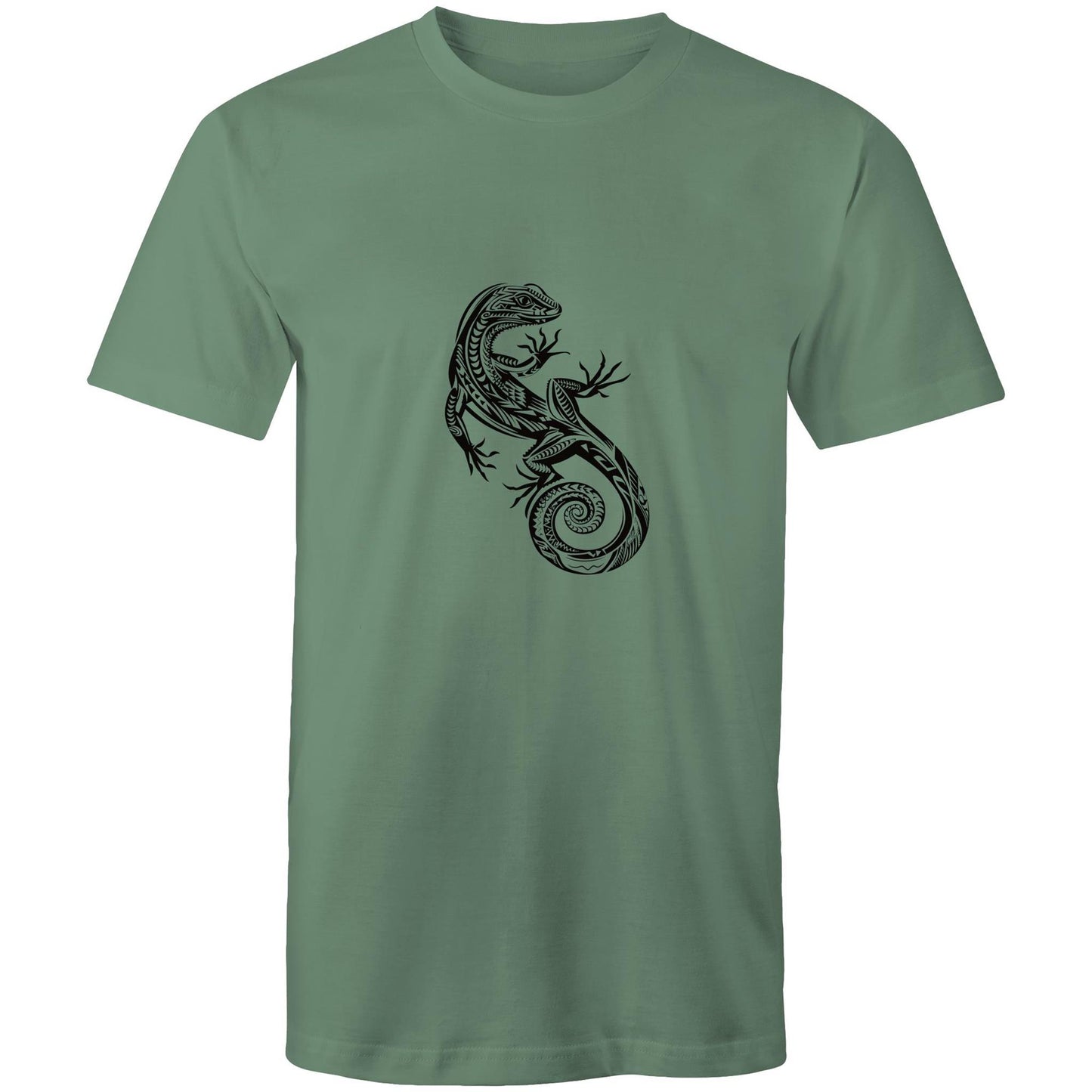 Men's Earthfolk T shirt - Totem Gecko - The Crescent Moon