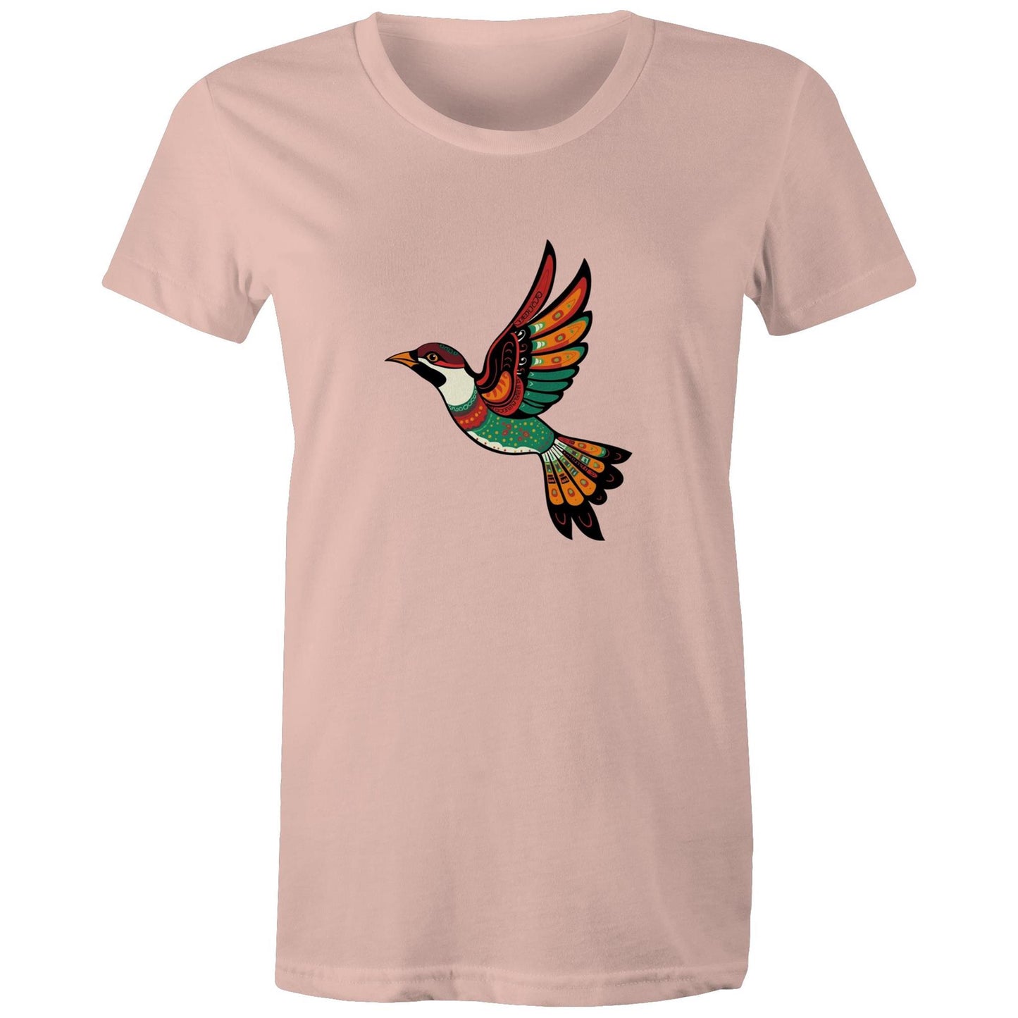Women's Earthfolk T shirt - Song Bird - The Crescent Moon