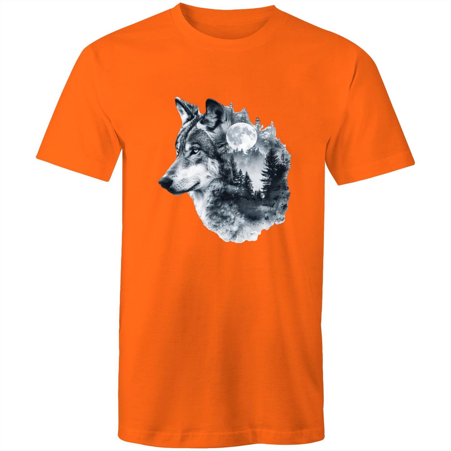 Men's Earthfolk T shirt - Howl of the Moon - The Crescent Moon