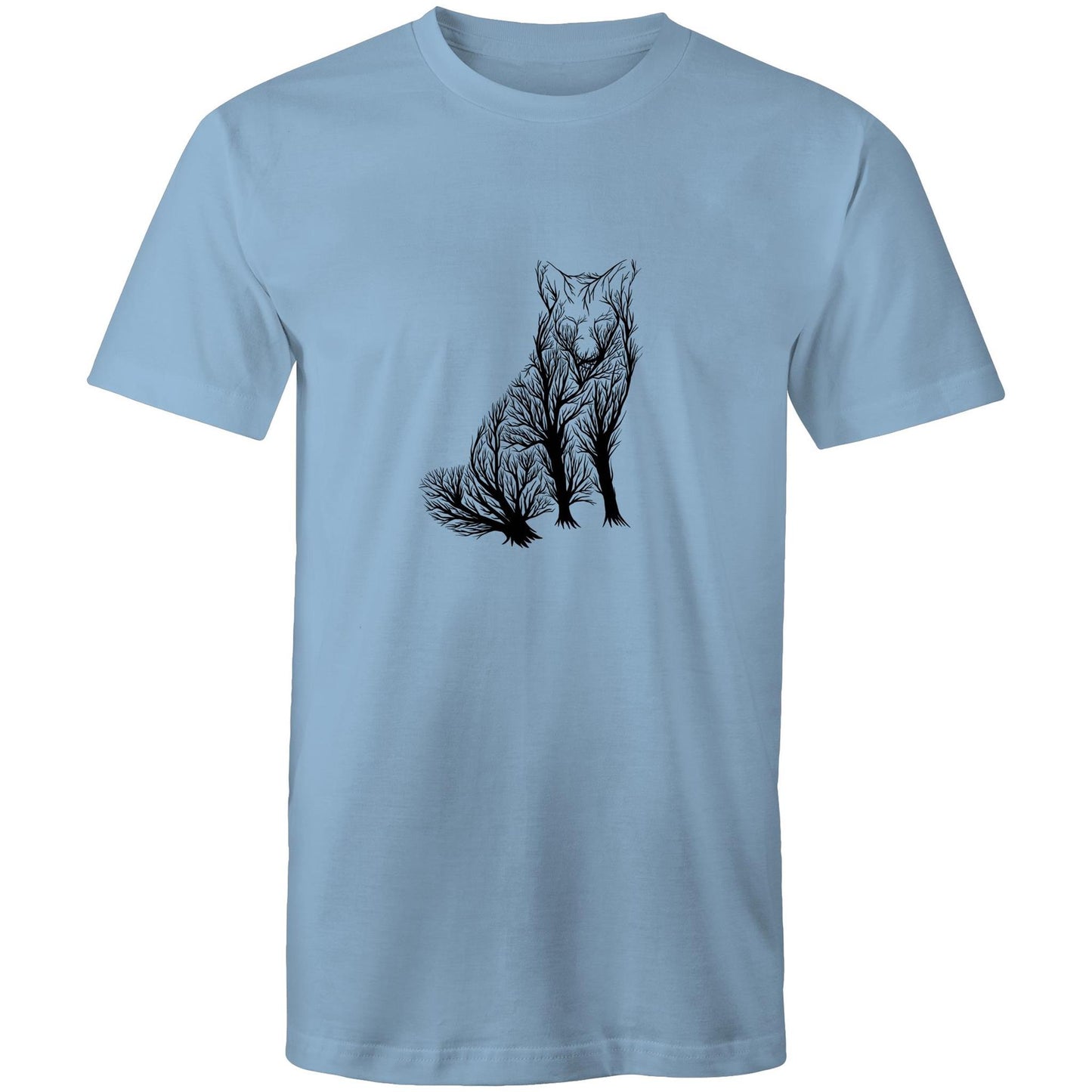 Men's Earthfolk T shirt - Fox Tree - The Crescent Moon