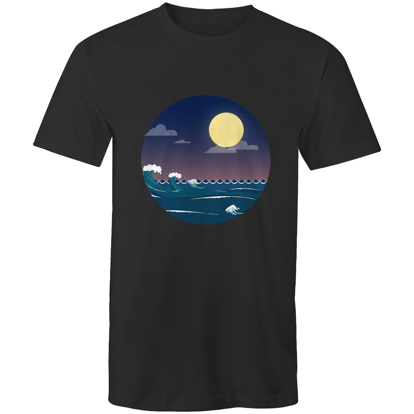 Men's Earthfolk printed T shirt - Surf and Sun - The Crescent Moon