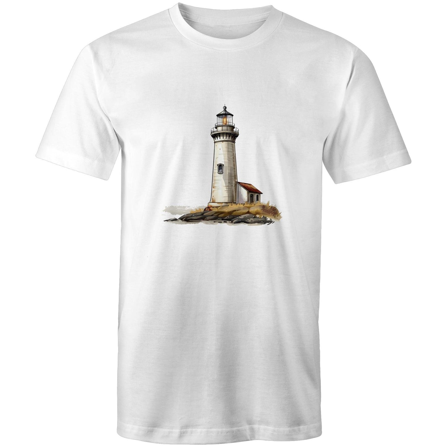 Men's Earthfolk T shirt - Lighthouse - The Crescent Moon
