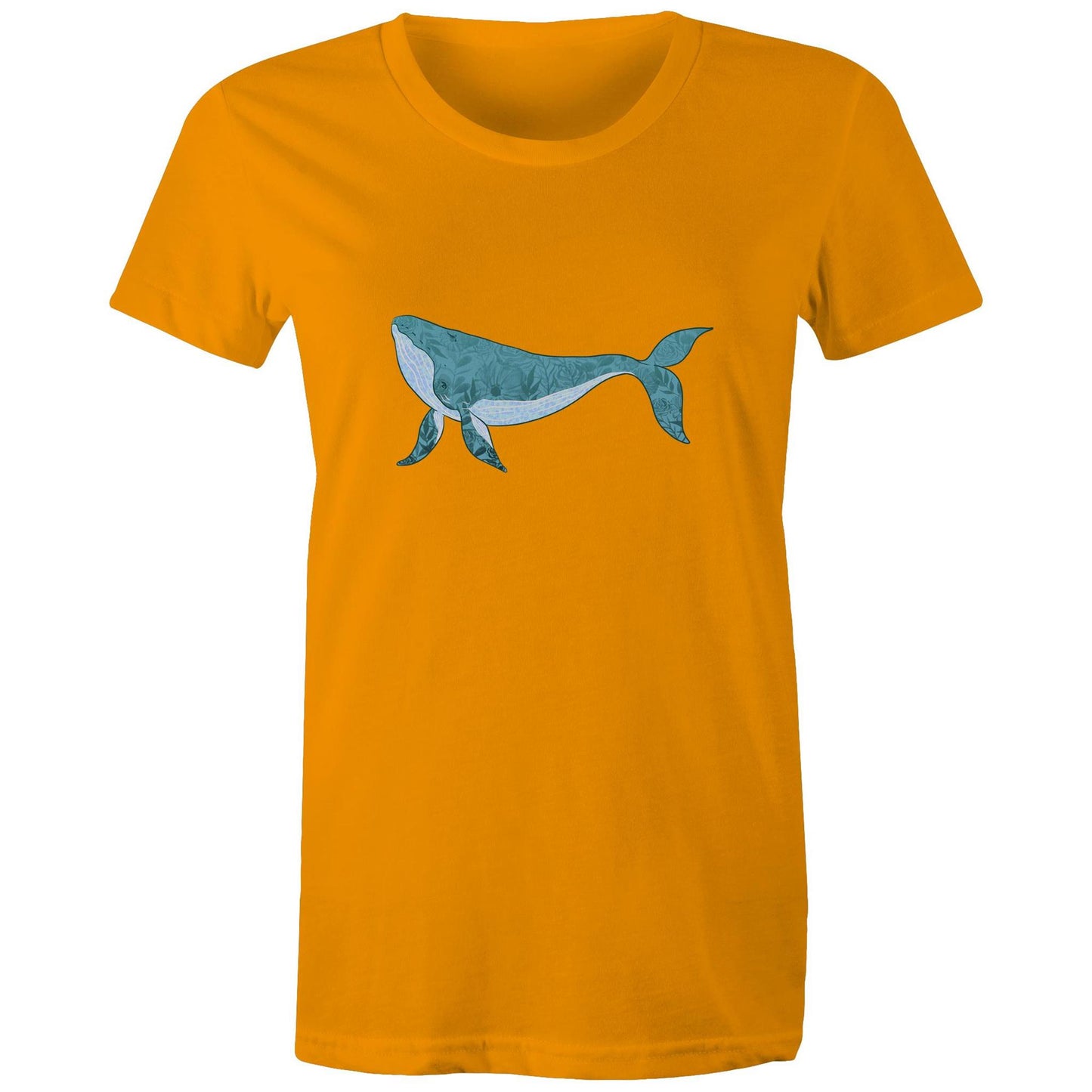 Earthfolk Printed t Shirt - Women's Relaxed Fit - Whale - The Crescent Moon
