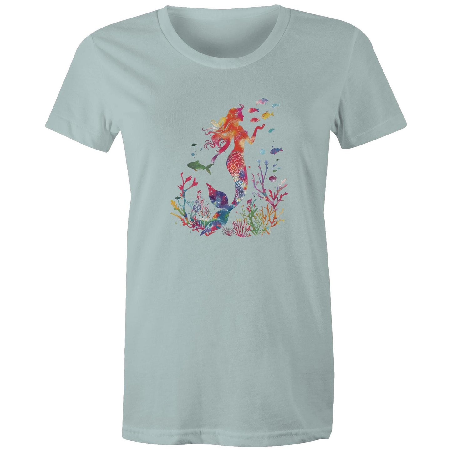 Women's Earthfolk Printed T shirt - Colourful Mermaid