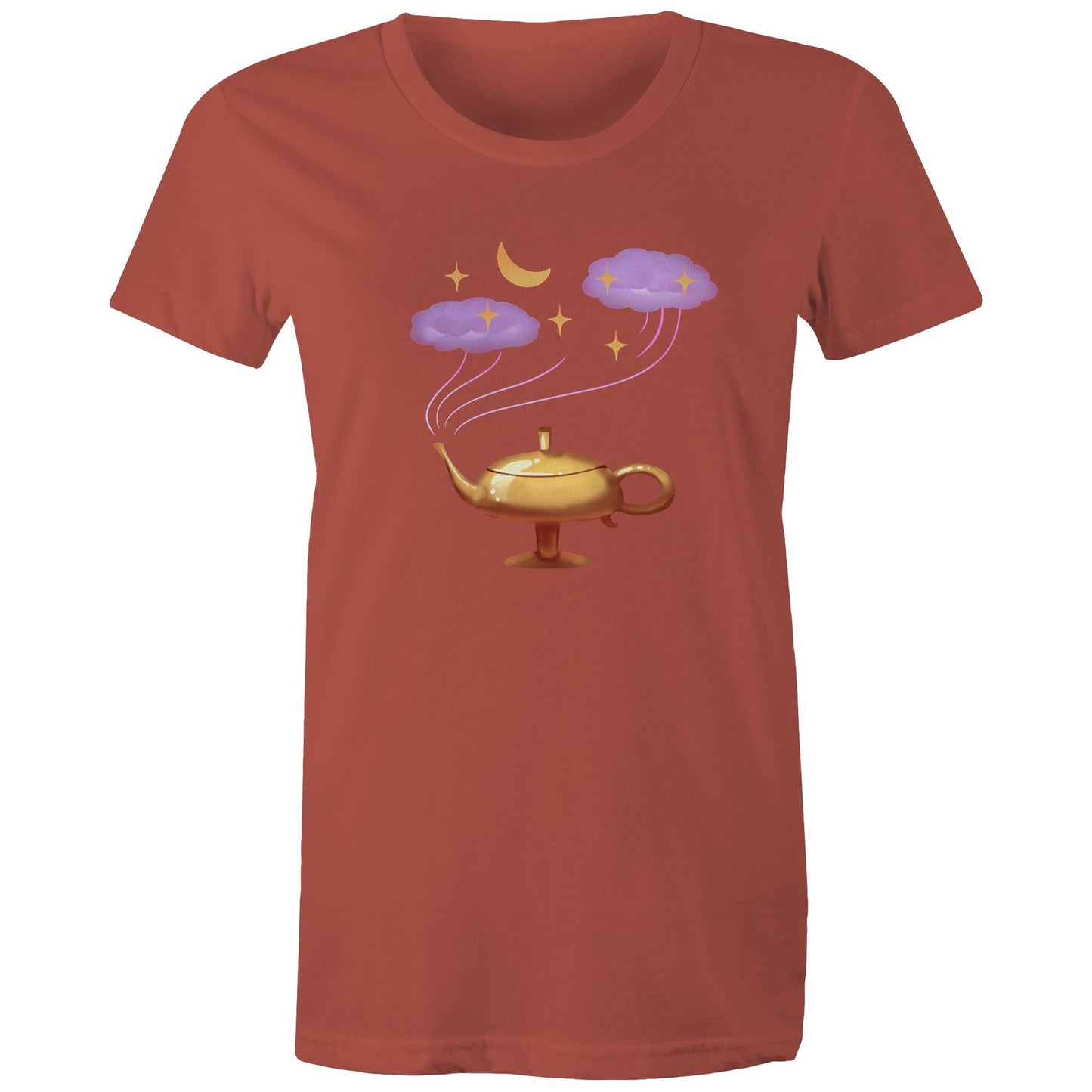 Women's Earthfolk T shirt - 3 Wishes - The Crescent Moon
