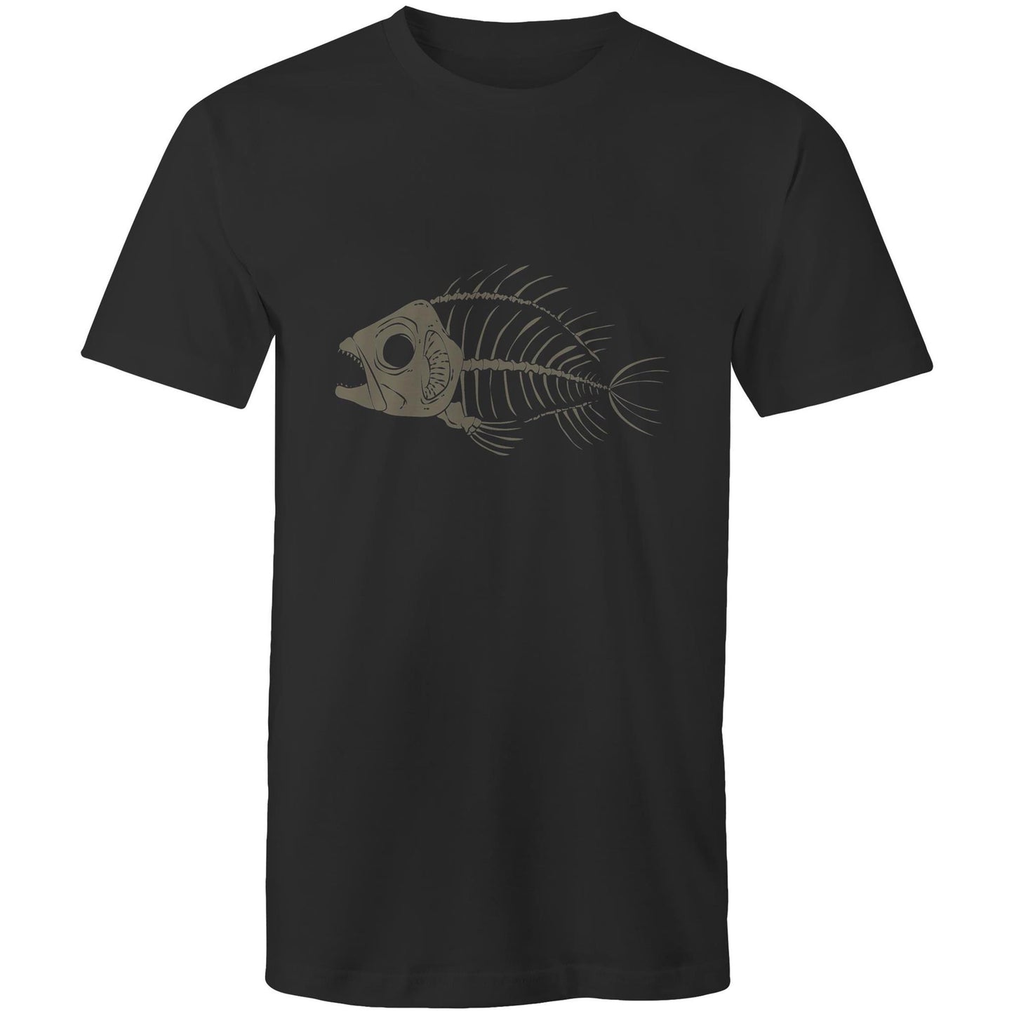 Men's Earthfolk T shirt - Fish Bones - The Crescent Moon