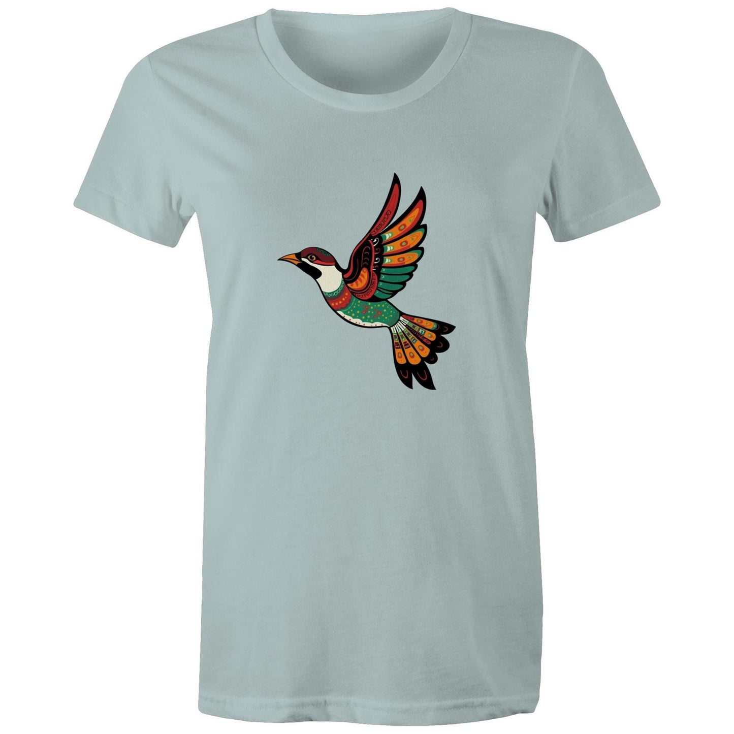 Women's Earthfolk T shirt - Song Bird - The Crescent Moon