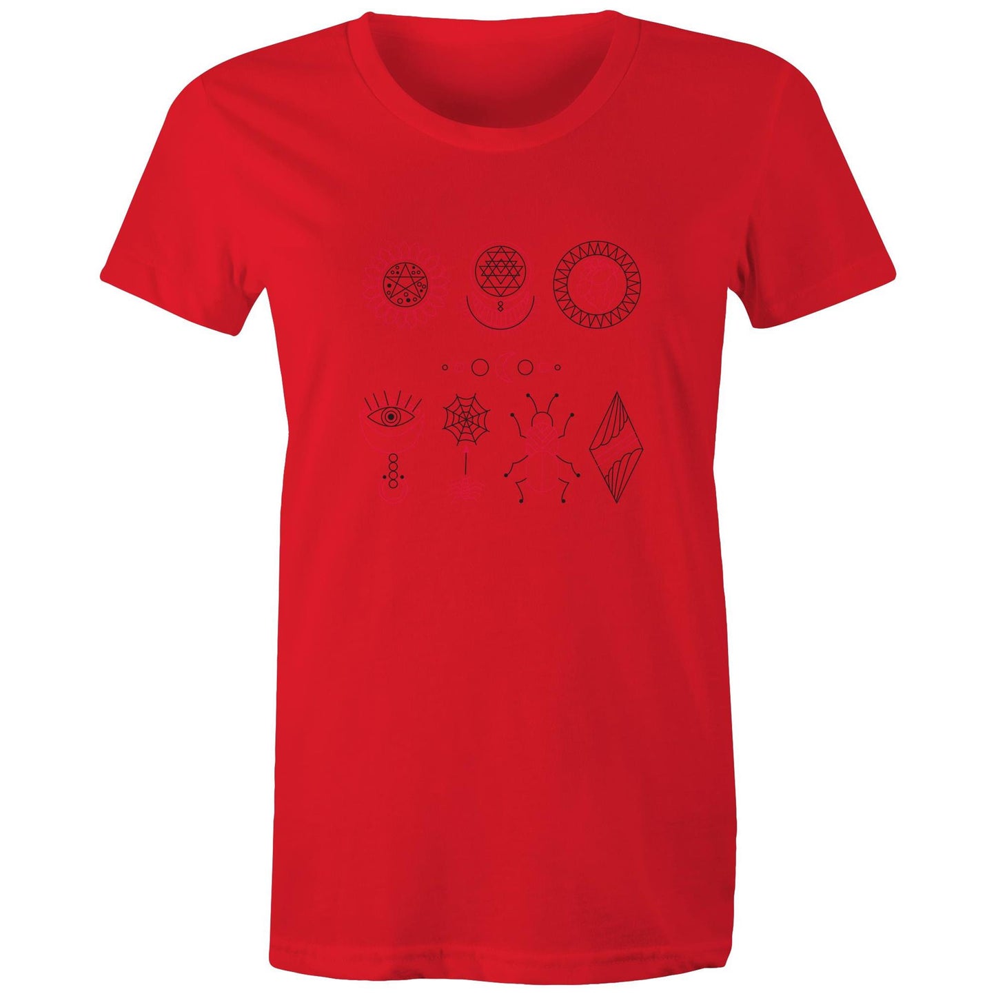 Women's Earthfolk Printed t shirt - Esoteric Symbols