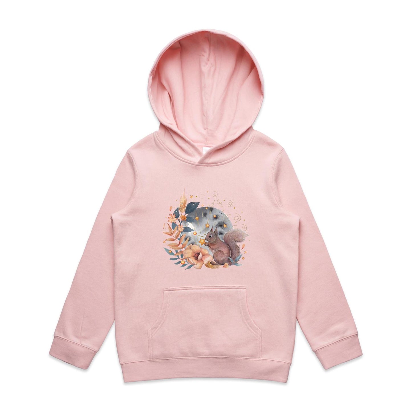 Kid's Earthfolk Hoodie - Watercolour Squirrel