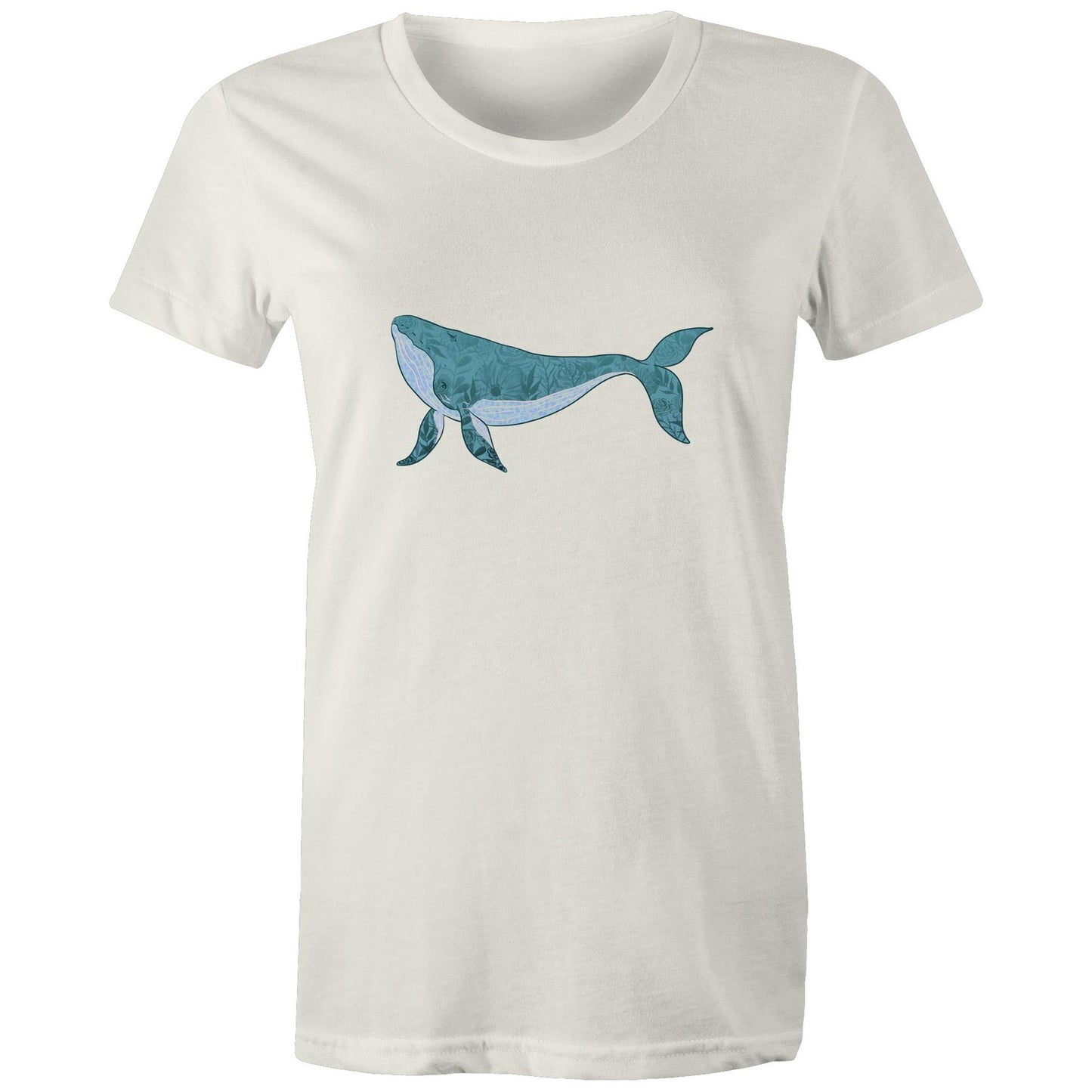 Earthfolk Printed t Shirt - Women's Relaxed Fit - Whale - The Crescent Moon