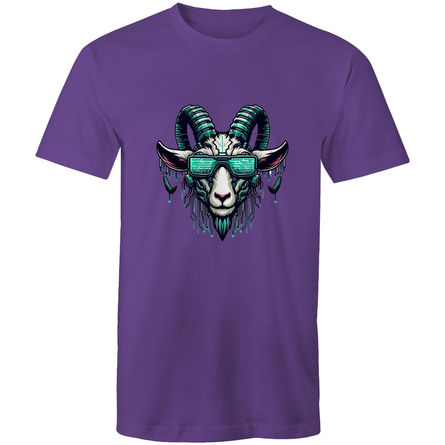 Men's Earthfolk T shirt - Cyber Punk Goat - The Crescent Moon