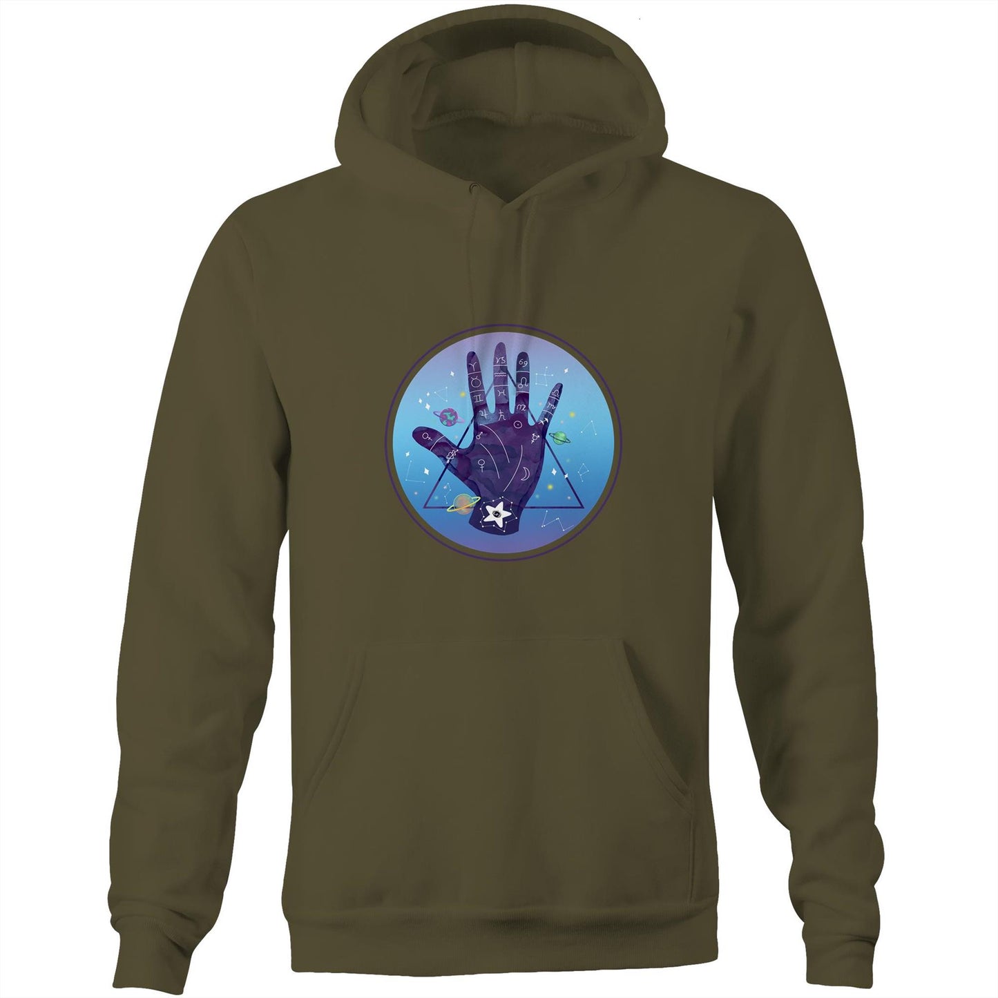 Unisex earthfolk Hoodie - Palmistry - The Crescent Moon