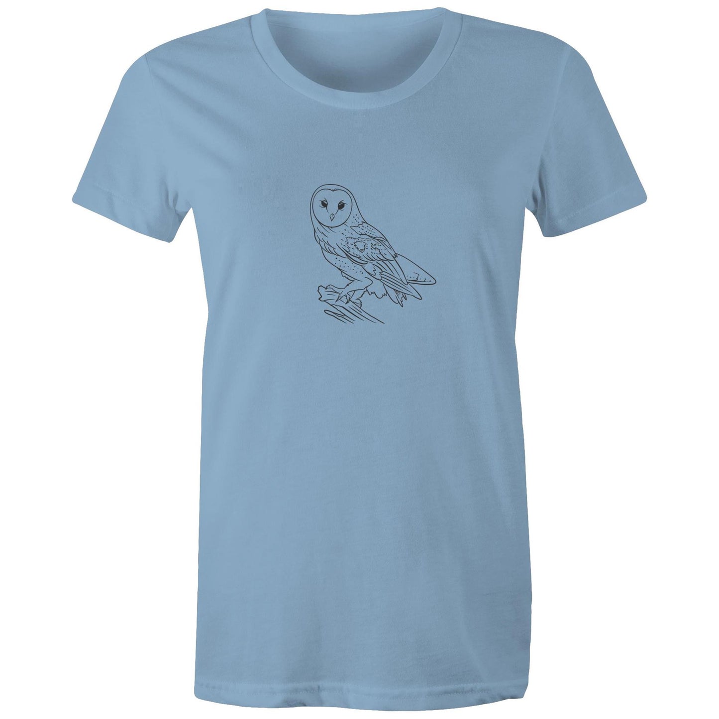 Women's Earthfolk Printed T shirt - Owl Sketch
