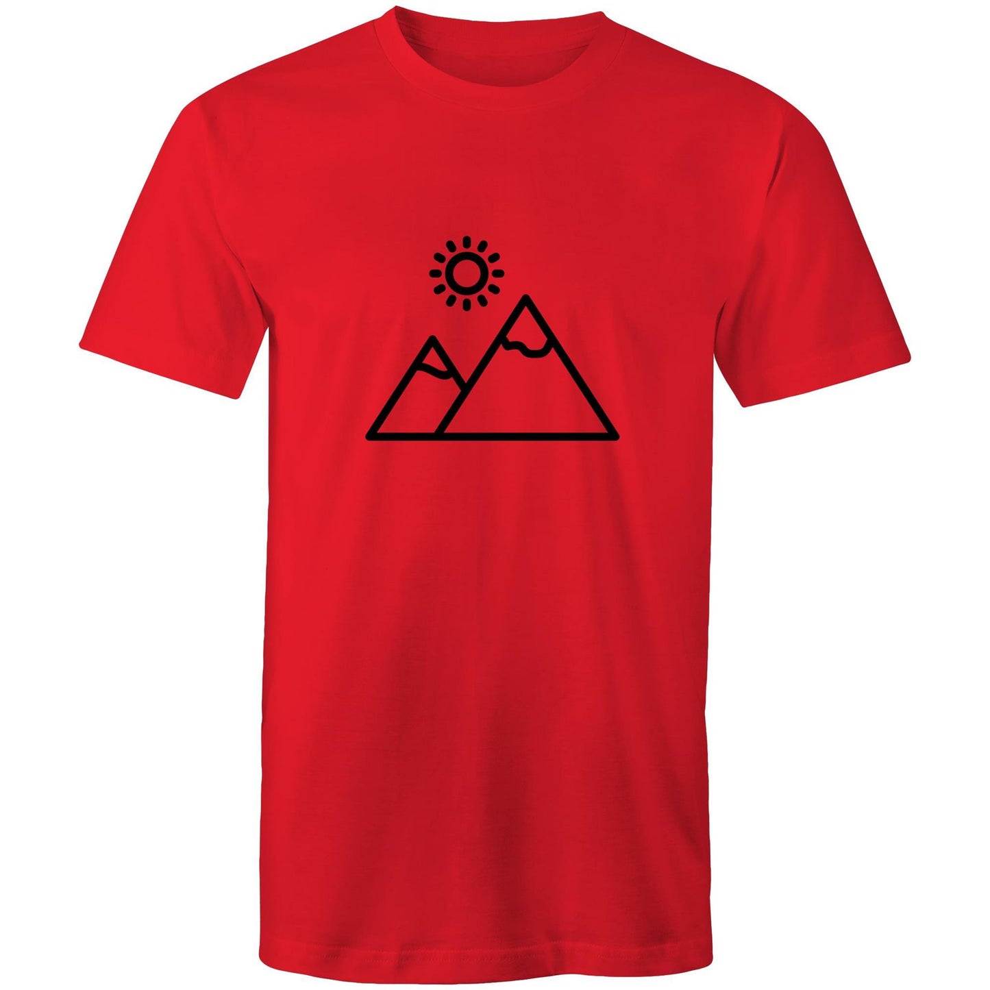 Men's Earthfolk T shirt - Monchrome Mountain - The Crescent Moon