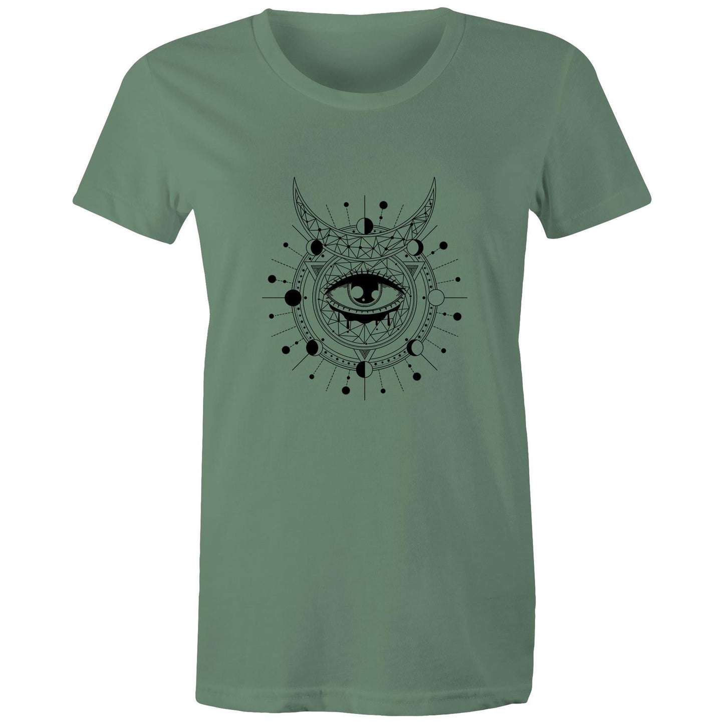 Women's Earthfolk T shirt - Divination - The Crescent Moon