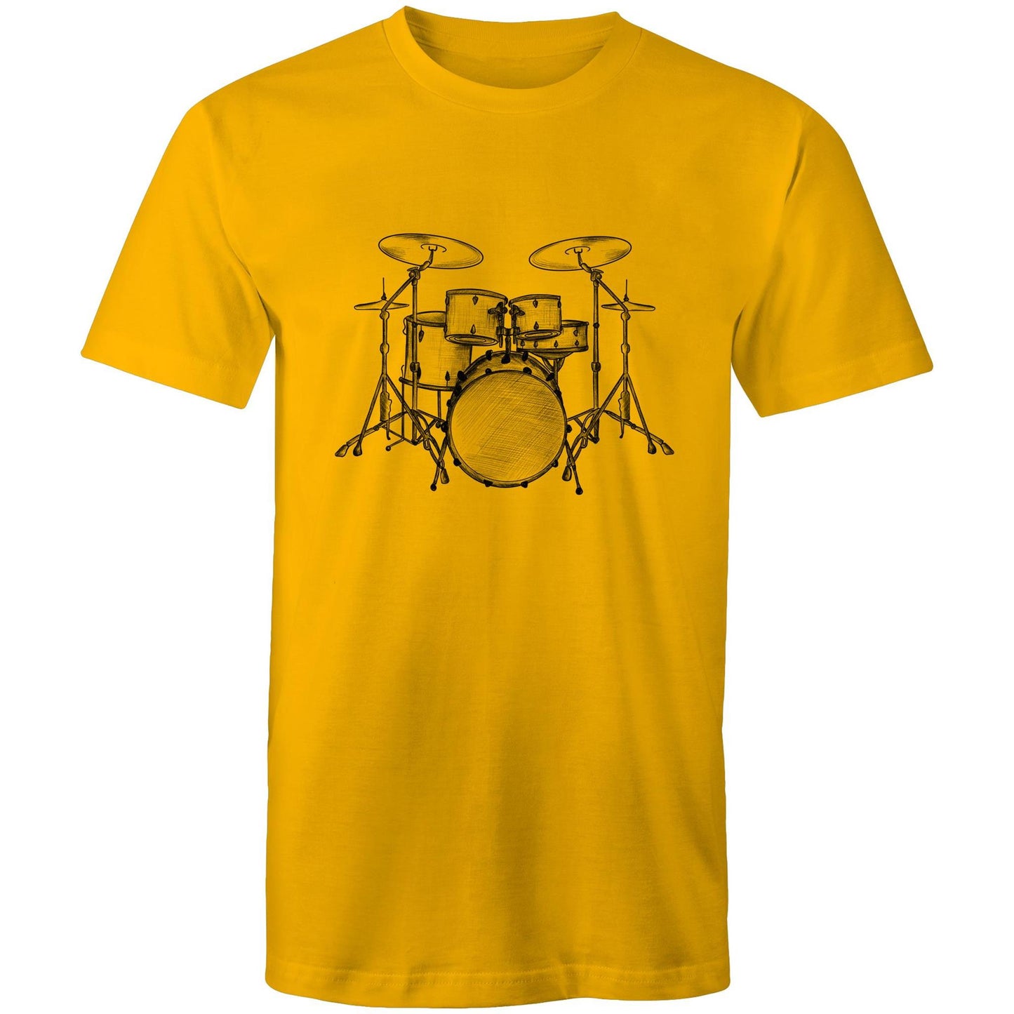 Men's Earthfolk T shirt - Vintage Drum Kit - The Crescent Moon
