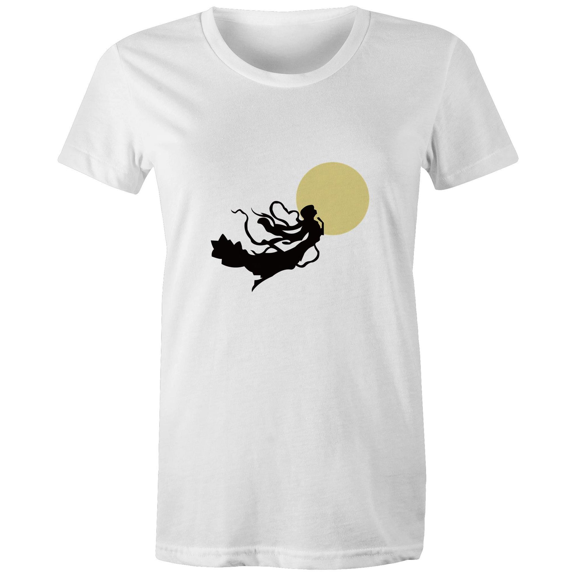 Women's Earthfolk T shirt - Autumn Goddess - The Crescent Moon