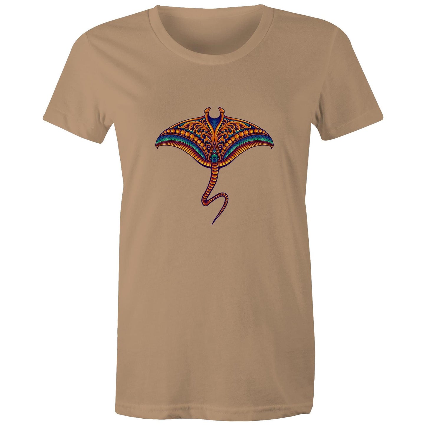 Women's Earthfolk T shirt - Sting ray - The Crescent Moon