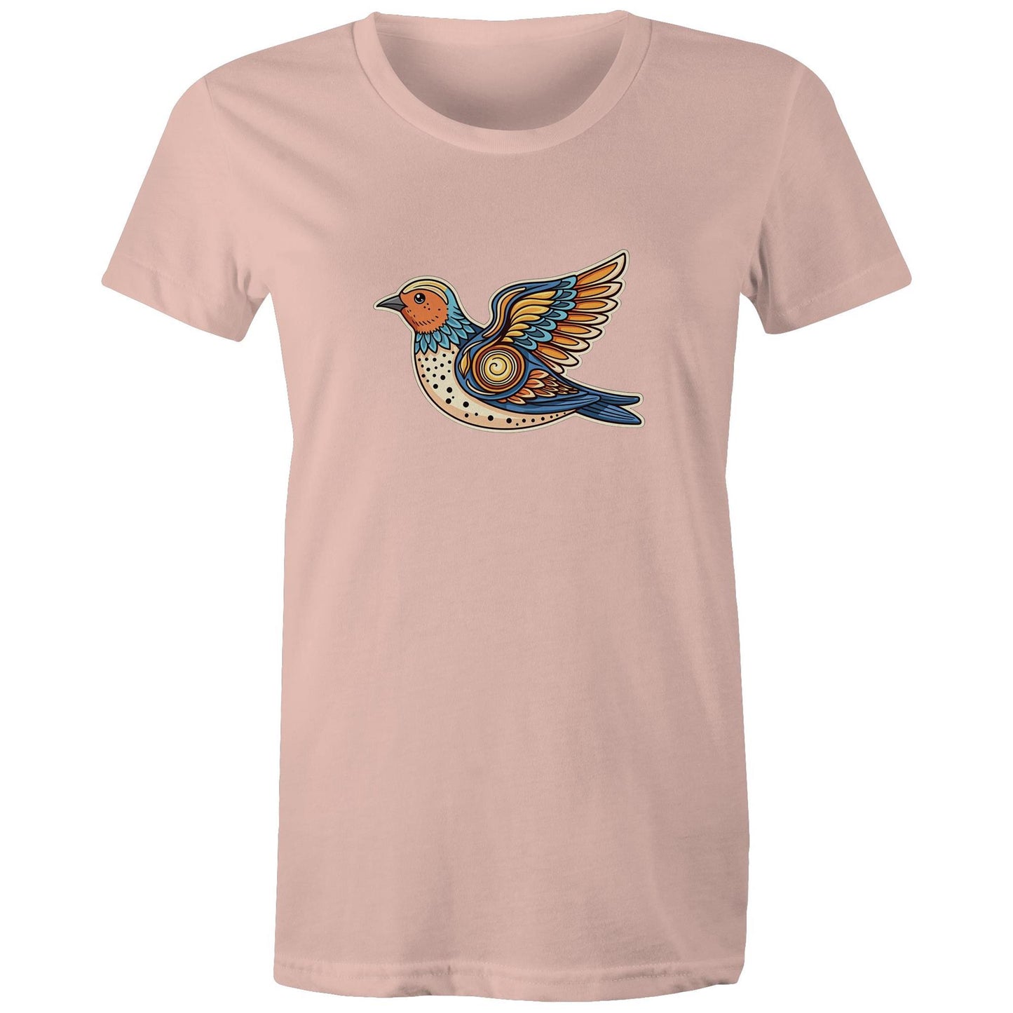 Women's Earthfolk T shirt - Freedom Flight - The Crescent Moon