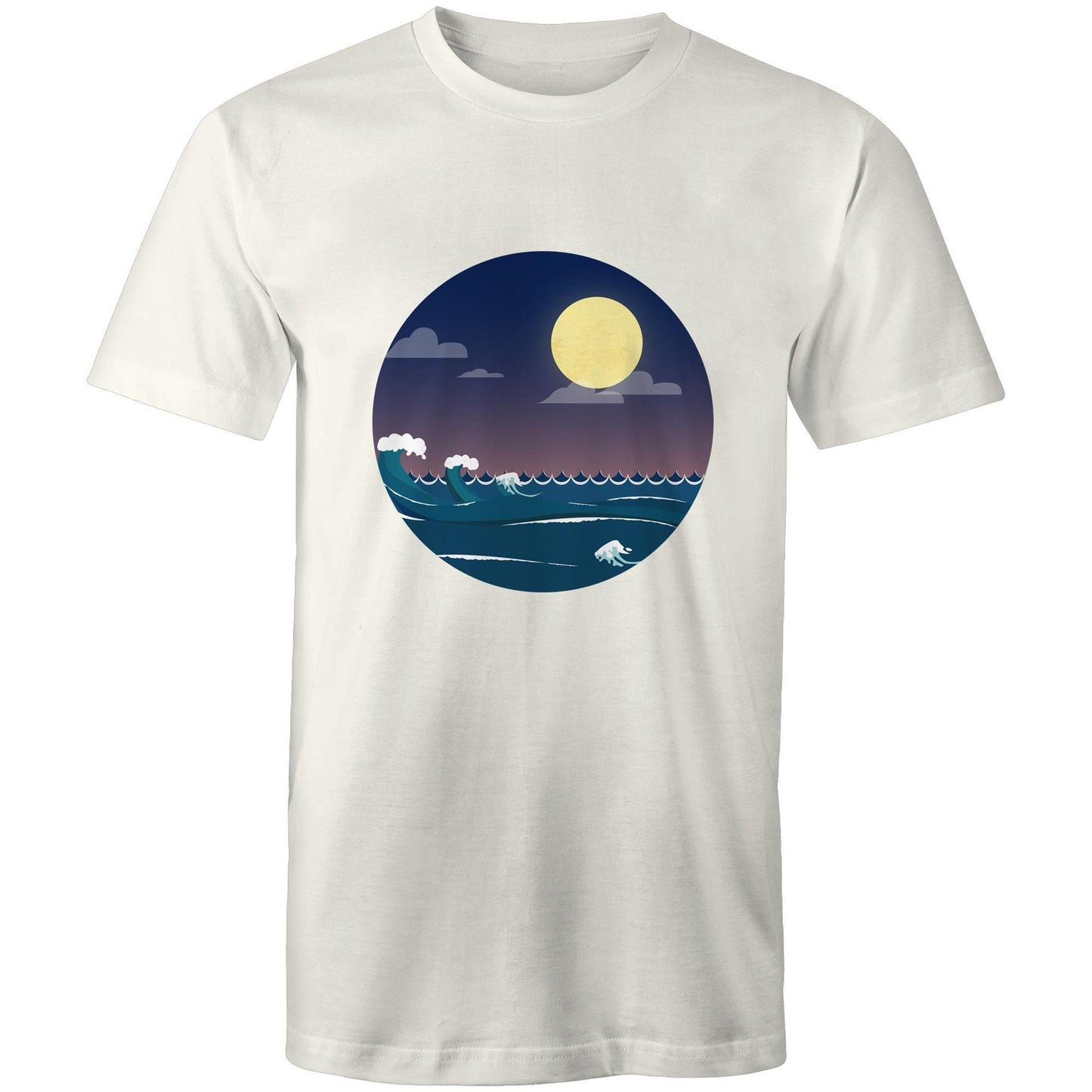 Men's Earthfolk printed T shirt - Surf and Sun - The Crescent Moon
