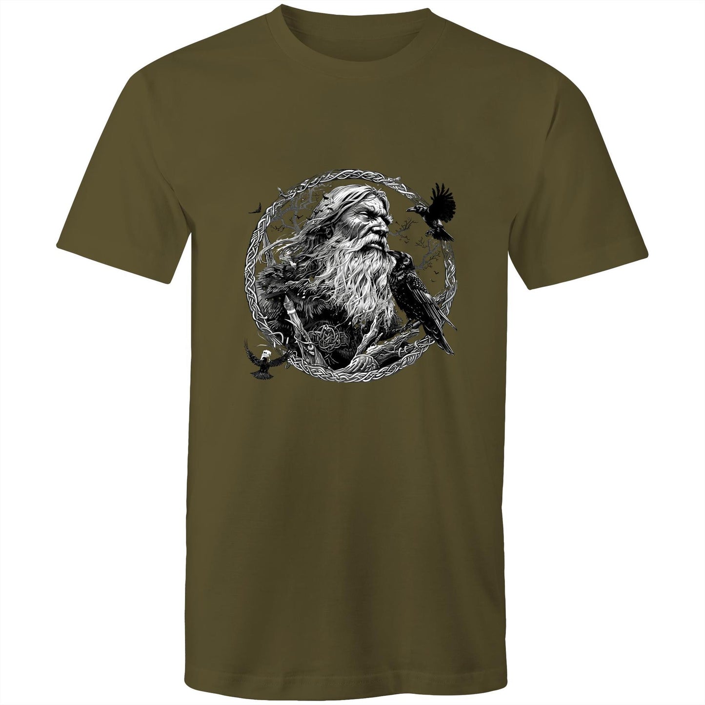 Earthfolk Printed T shirt - Mens Relaxed Fit - Odin - The Crescent Moon