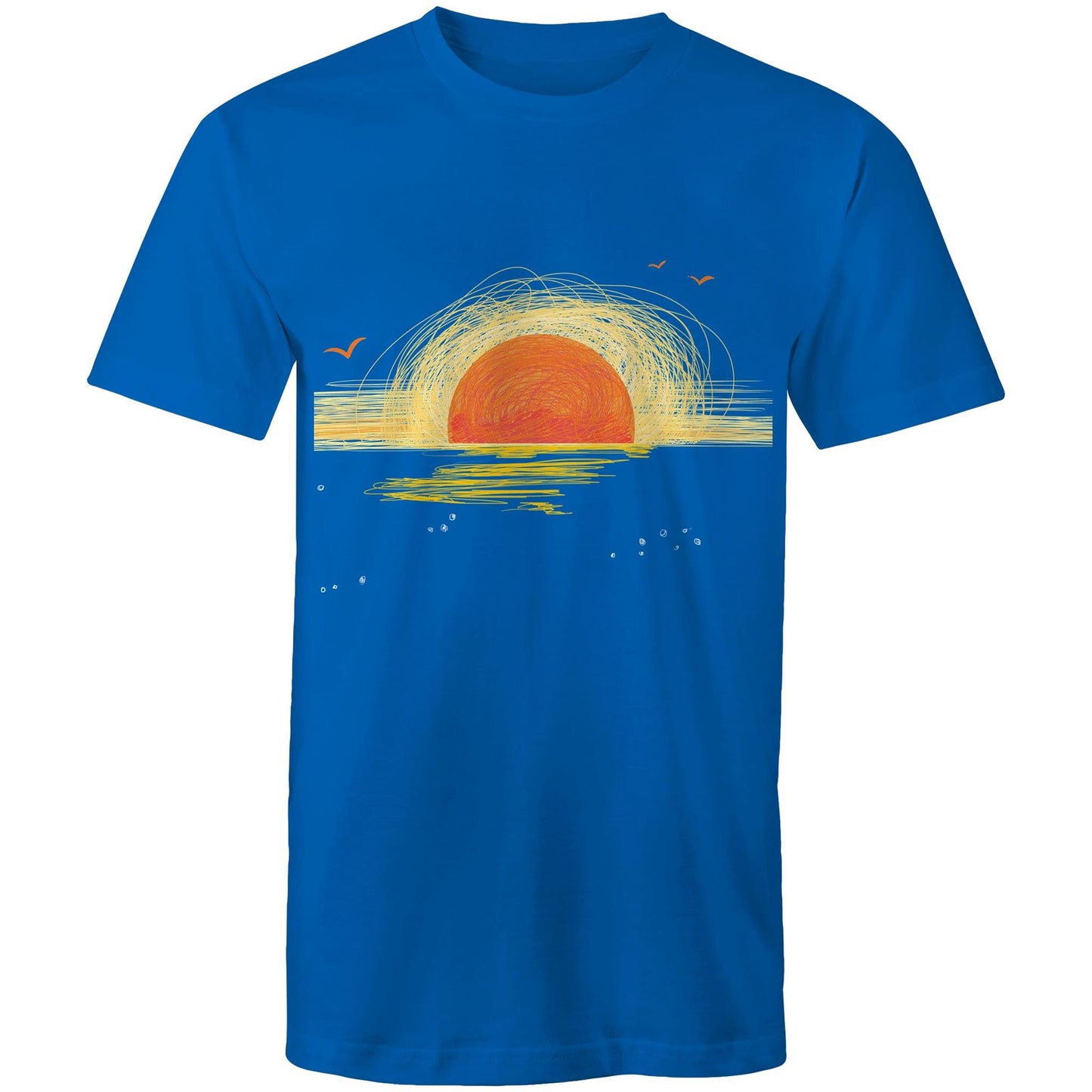 Earthfolk Printed T Shirt - Mens Relaxed Fit - Sunrise Sketch - The Crescent Moon