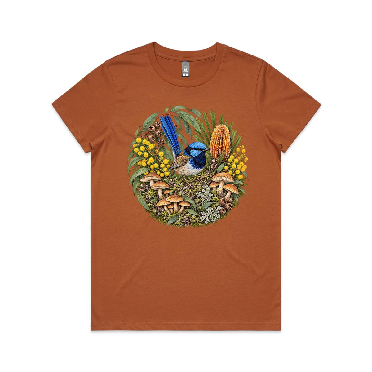 Womens Blue Fairy Wren T-shirt - Earthfolk Nature T-shirts