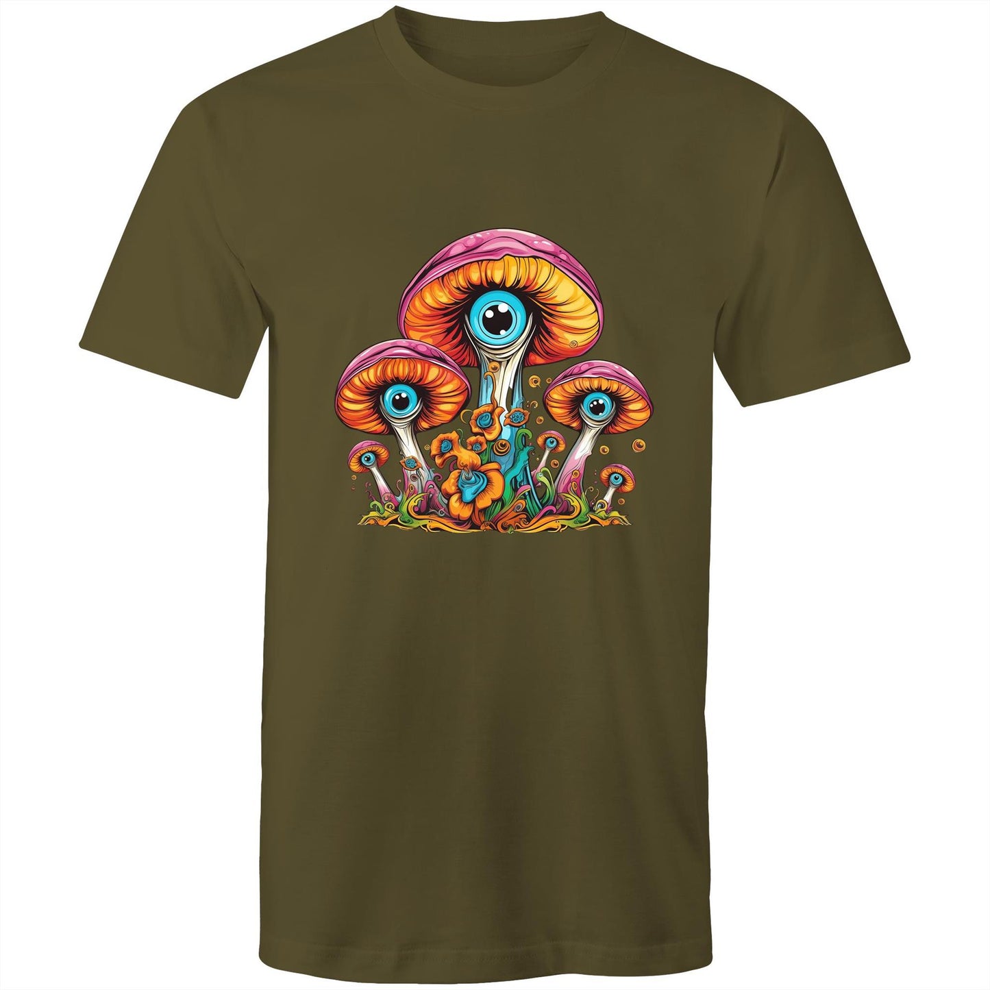 Men's Earthfolk T shirt - Psychedelic Mushroom - The Crescent Moon