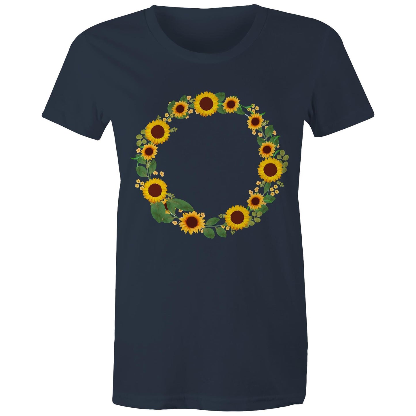 Women's Earthfolk T shirt - Sunflower Fairy Ring - The Crescent Moon