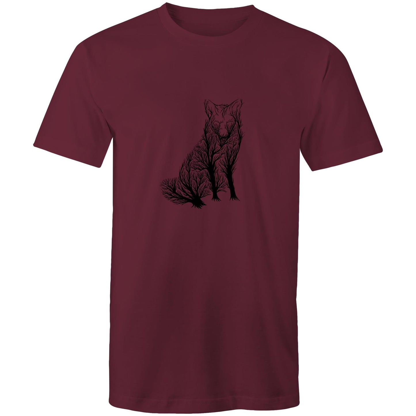 Men's Earthfolk T shirt - Fox Tree - The Crescent Moon