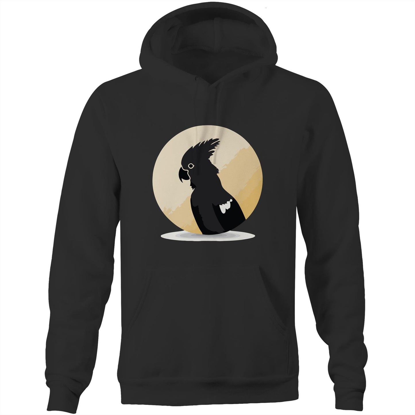 Unisex Earthfolk Hoodie - Black Cockatoo - The Crescent Moon