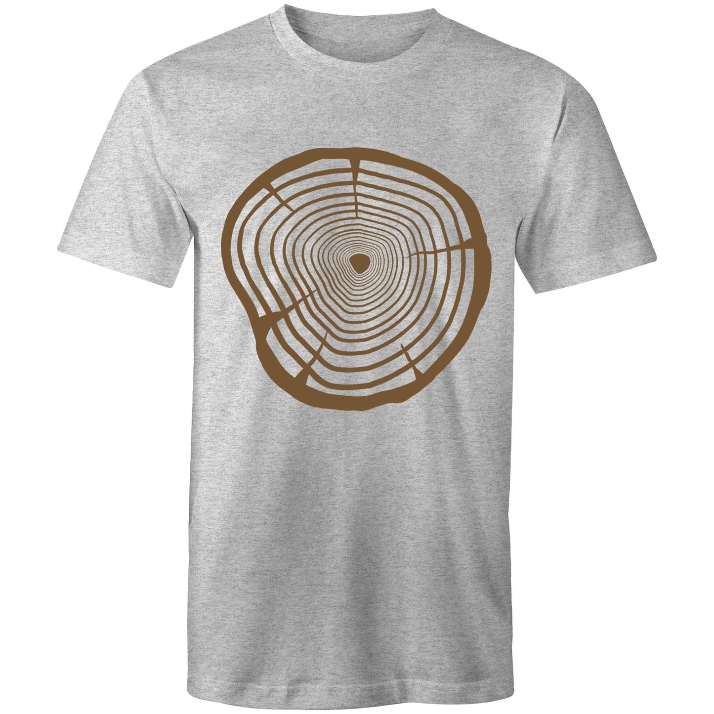Men's Earthfolk T shirt - Wood Grain - The Crescent Moon