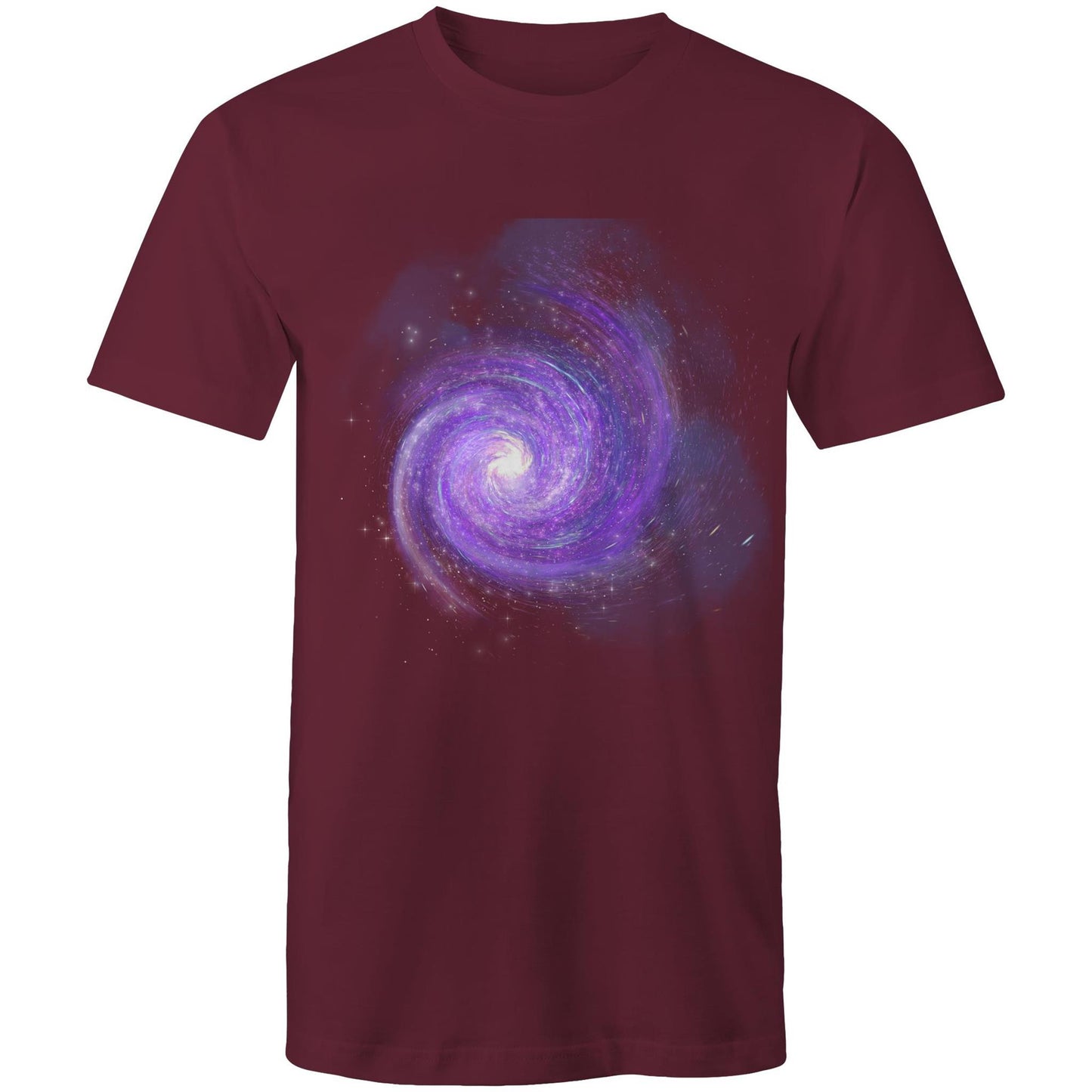 Men's Earthfolk Printed T shirt - Purple Galaxy - The Crescent Moon