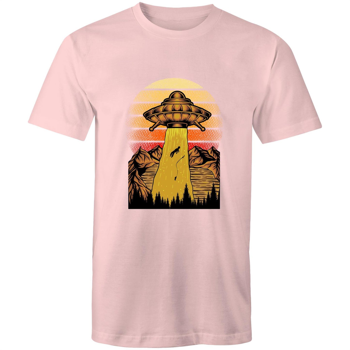 Men's Earthfolk T shirt - Beam Me Up - The Crescent Moon