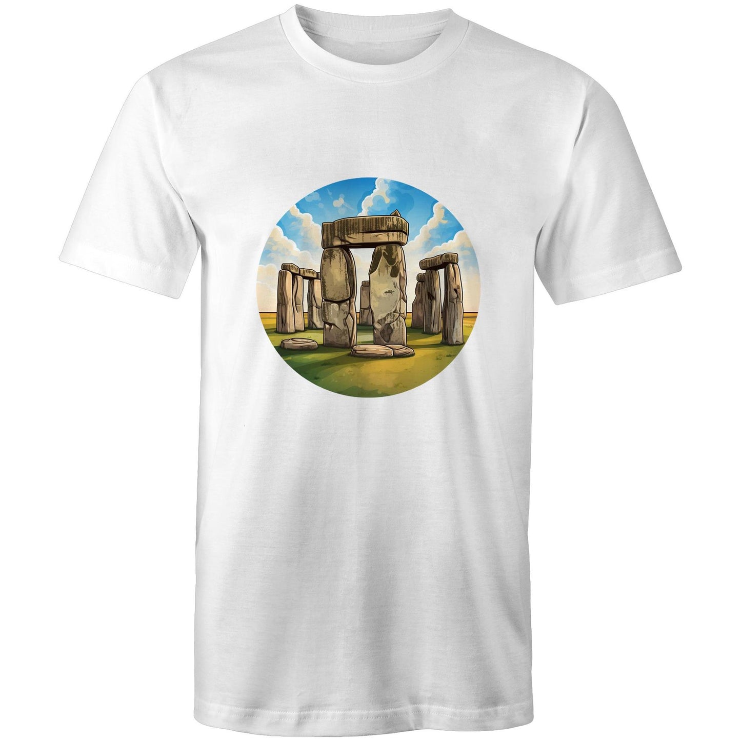 Men's Earthfolk T shirt - The Stone Circle - The Crescent Moon