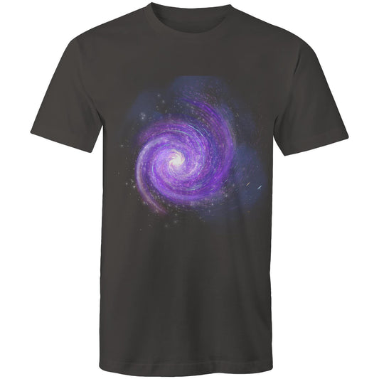 Men's Earthfolk Printed T shirt - Purple Galaxy - The Crescent Moon