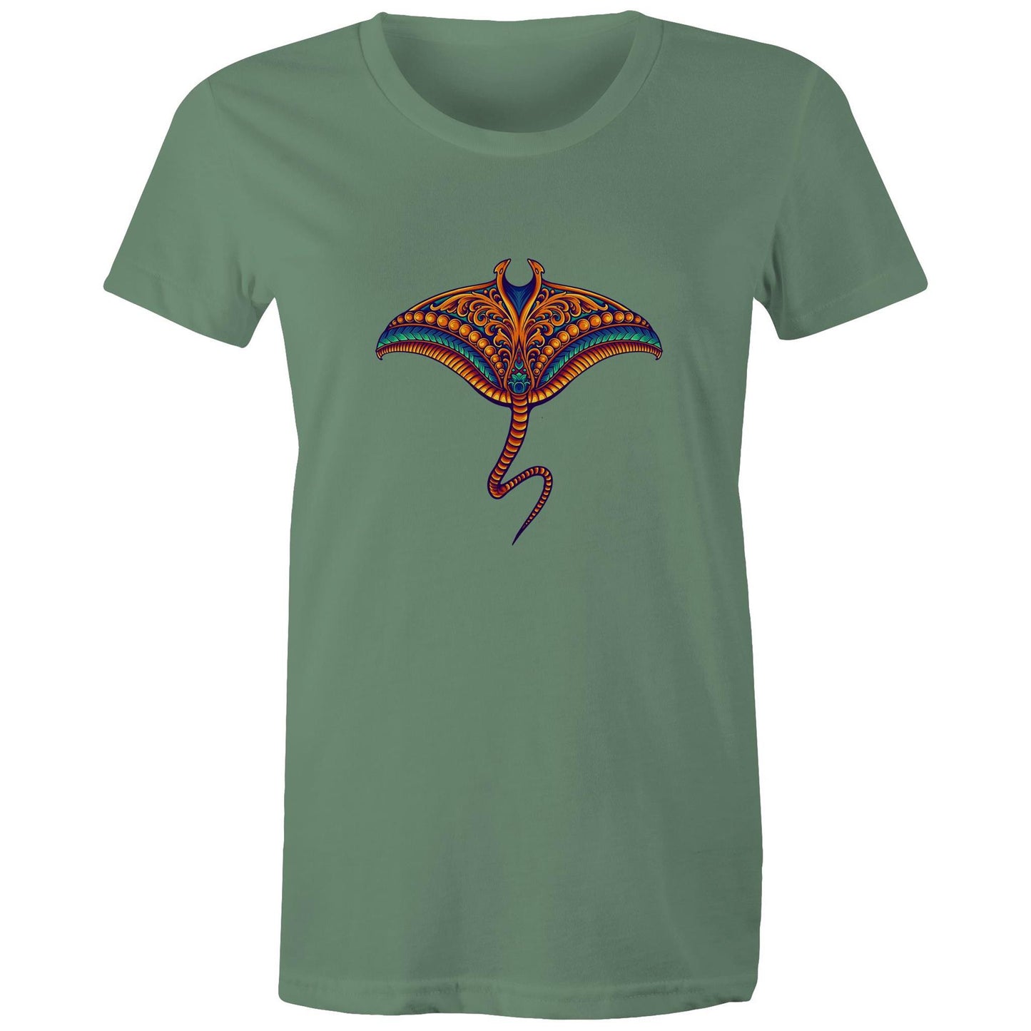 Women's Earthfolk T shirt - Sting ray - The Crescent Moon