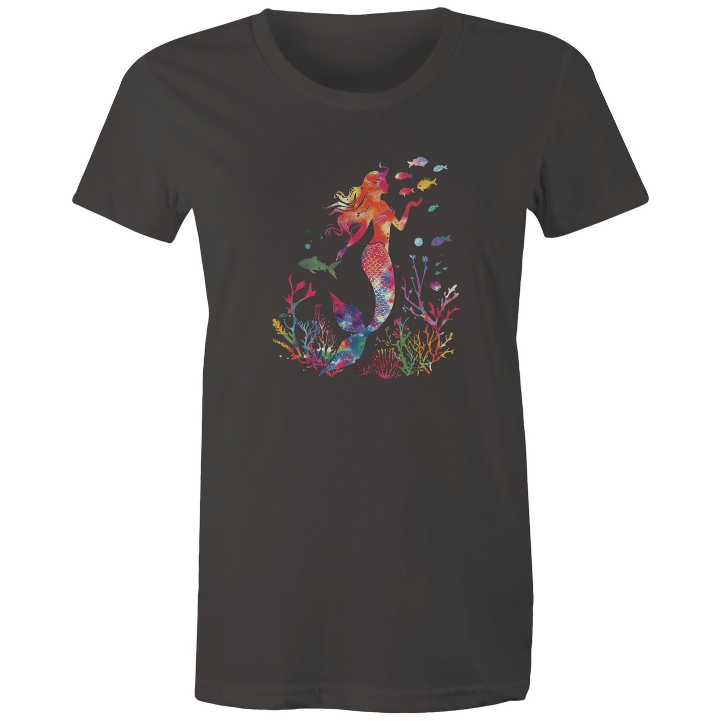 Women's Earthfolk Printed T shirt - Colourful Mermaid