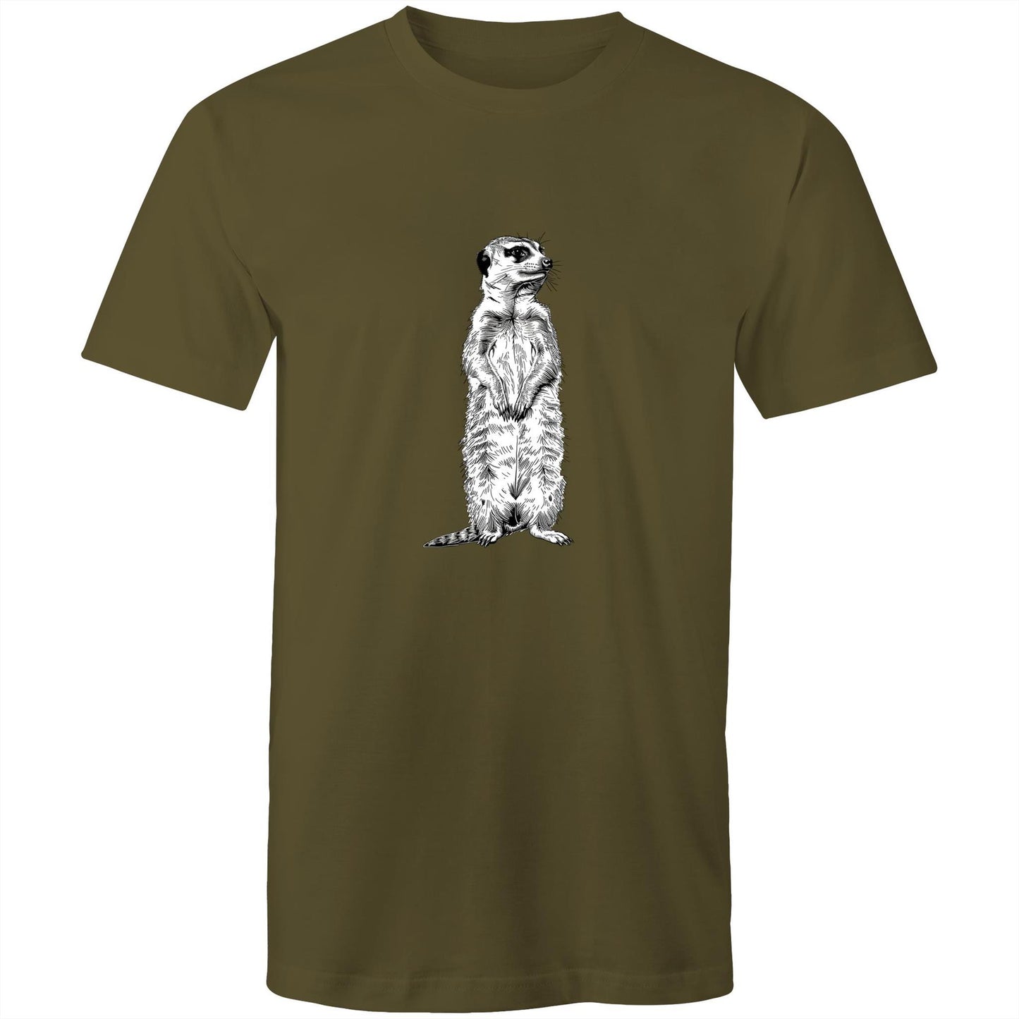 Mens Earthfolk T shirt - Meerkat - The Crescent Moon