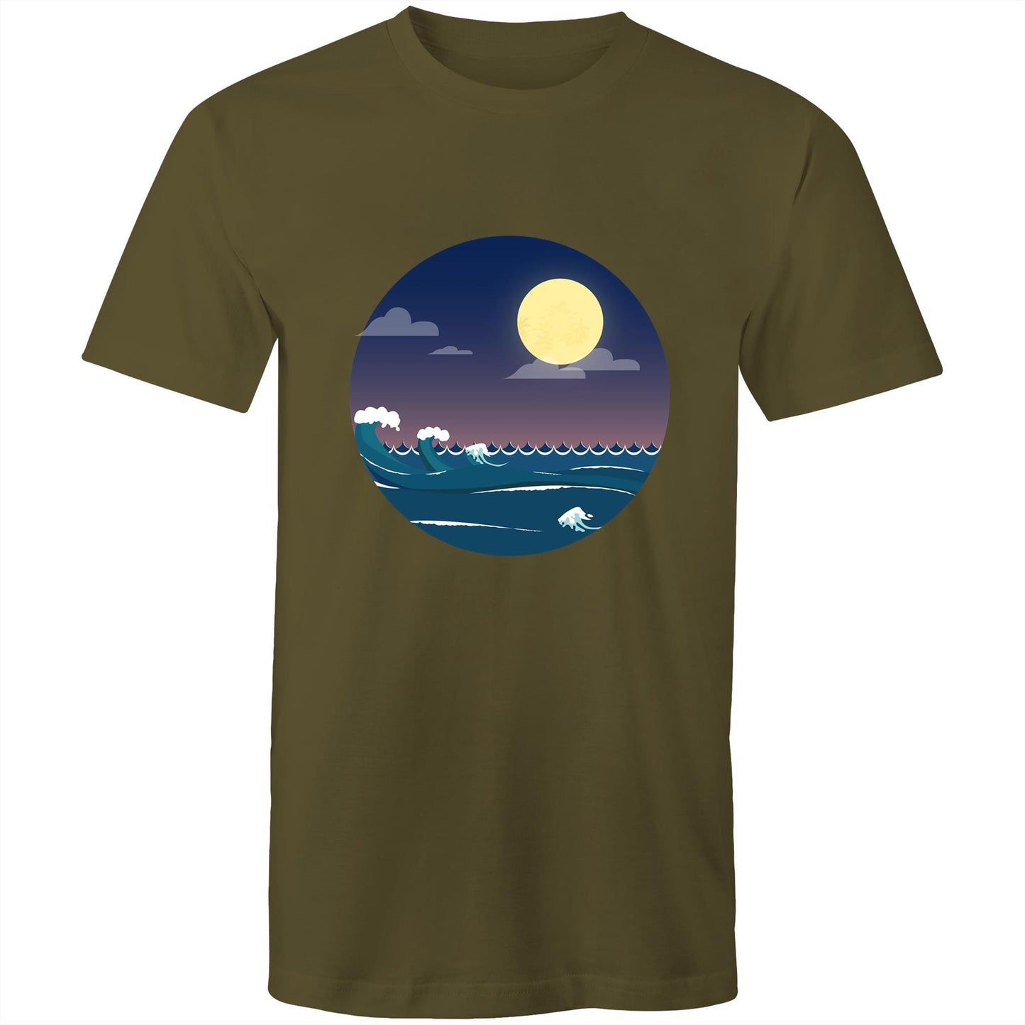 Men's Earthfolk printed T shirt - Surf and Sun - The Crescent Moon