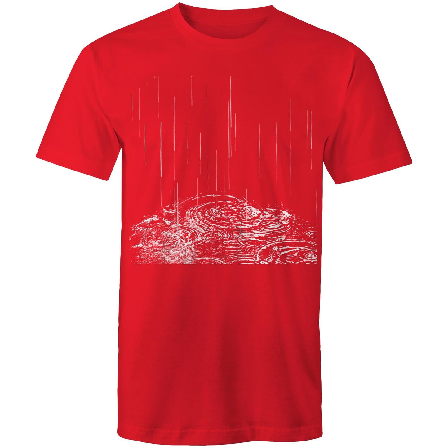 Men's Earthfolk Printed T shirt - Rain Drops - The Crescent Moon